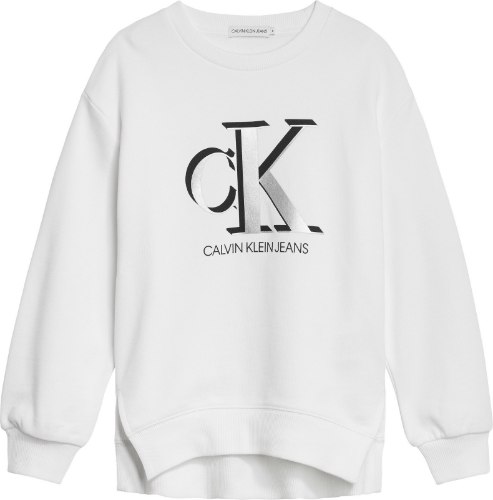 סווטשרט יוניסקס CK לבן לוגו כסף