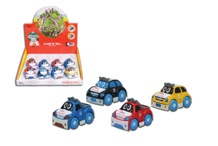 מכונית מתכת מיני פרקשן קומיקס משטרה