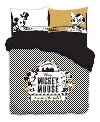 סט מצעים למיטה זוגית דיסני מיקי ומיני מאוס - 66692