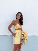 חליפת מינדי צהוב