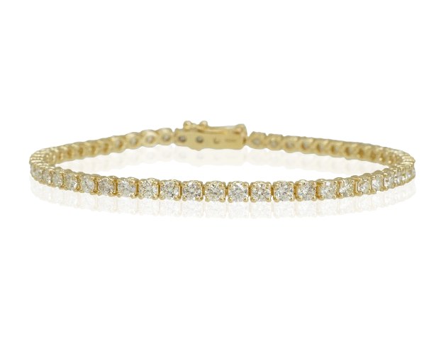 צמיד טניס יהלומים לבנים 4.70 קראט