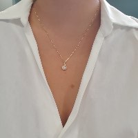 שרשרת ותליון זהב צהוב עם זרקונים