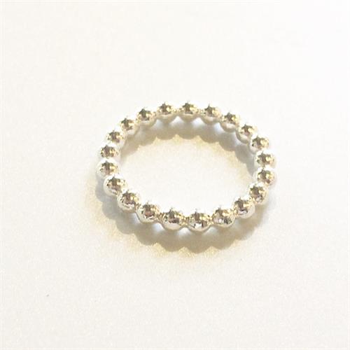 טבעת פלורי עבה כסף