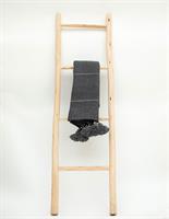 שמיכת פונפונים אפור S