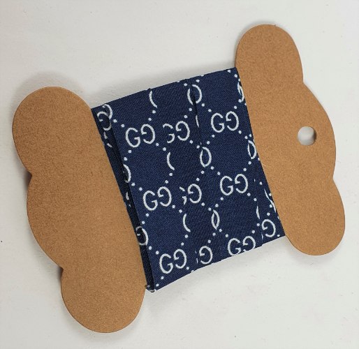 סרט כותנה 2 מטר - גוצ'י כחול 1.5 ס"מ