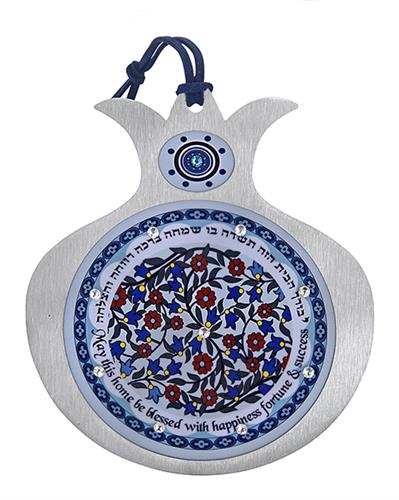 רימון מסגרת נירוסטה בשילוב הדפסים צבעוניים ואבני סברובסקי - DR12