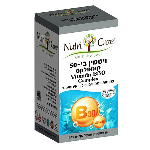 ויטמין B קומפלקס, 50 כמוסות,  נוטרי קר