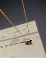 שרשרת לב רטרו זהב