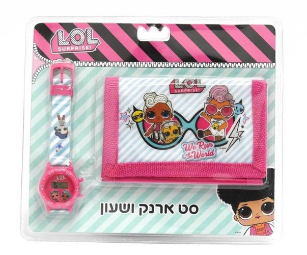 סט ארנק ושעון lol