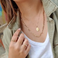 שרשרת זהב חריטה אישית|תליון זהב עם חריטה