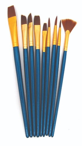 מכחולים משיער סינטטי - 10 יחידות