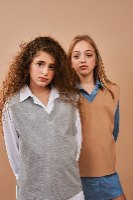 חליפת קלואה אפור ולבן - DANA SIDI GIRLS