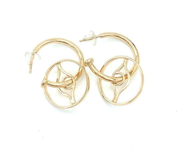 עגילי חישוק דומיניק זהב