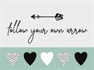 follow your arrow - Mix and Match- שטיח לבחירה, מדבקות קיר לבחירה ו-2 תמונות לפי טעמכם האישי