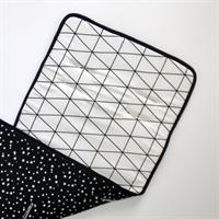 סט מזרן לעגלה שחור-לבן