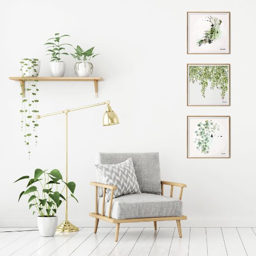 קיר גלריה - ירוקים