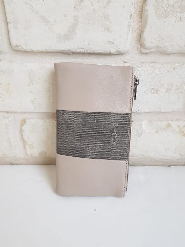 ארנק דמוי עור גדול חום 4047