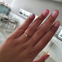 טבעת יהלום זהב בסגנון טוויסט 0.24 קראט