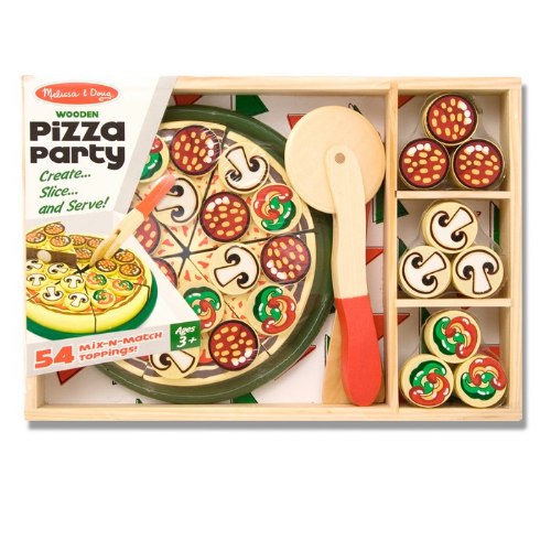 מליסה ודאג-ערכה מעץ להכנת פיצה לילדים