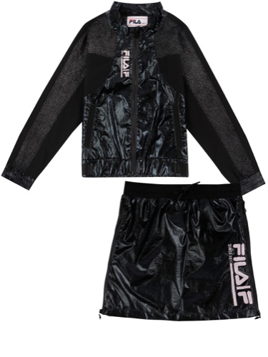 חליפת חצאית FILA שחור רשת 8-16