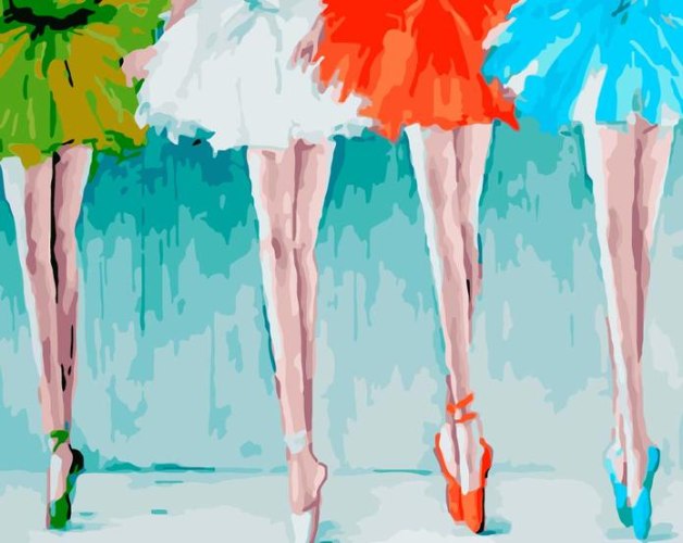 צביעה לפי מספרים - רגלי בלרינות