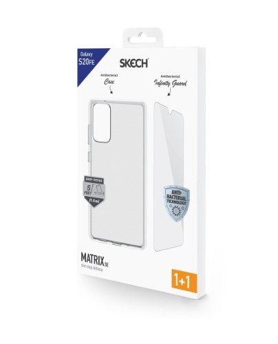 סט כיסוי ומגן שקוף ל GALAXY S20FE דגם MATRIX שקוף SKECH