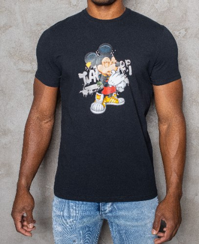 טי שרט  T - AKASHI LOGO צבע שחור מיקי מאוס