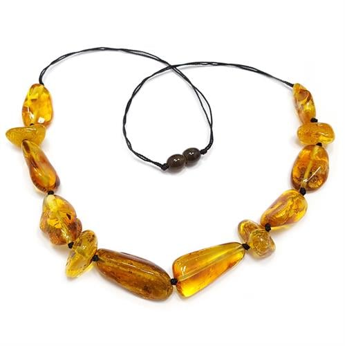 שרשרת ענברים בלטי מקורי לנשים צבע דבש M2008