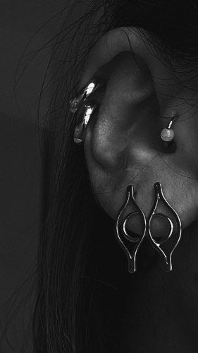 עגילי ניל בייסיק כסף