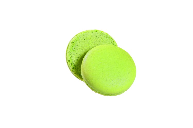 מגש 40 יח' ביסקוויט מקארון קטן 30 מ"מ ירוק(10)