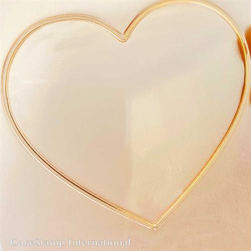 תבנית לב גדול 8 סמ לעבודה עם שוקולד | מסגרת לב לסוכריית איזומלט | מסגרת לקישוט עוגה