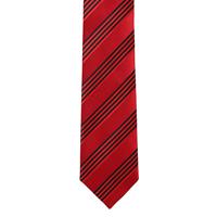 עניבה פסים אדום שחור