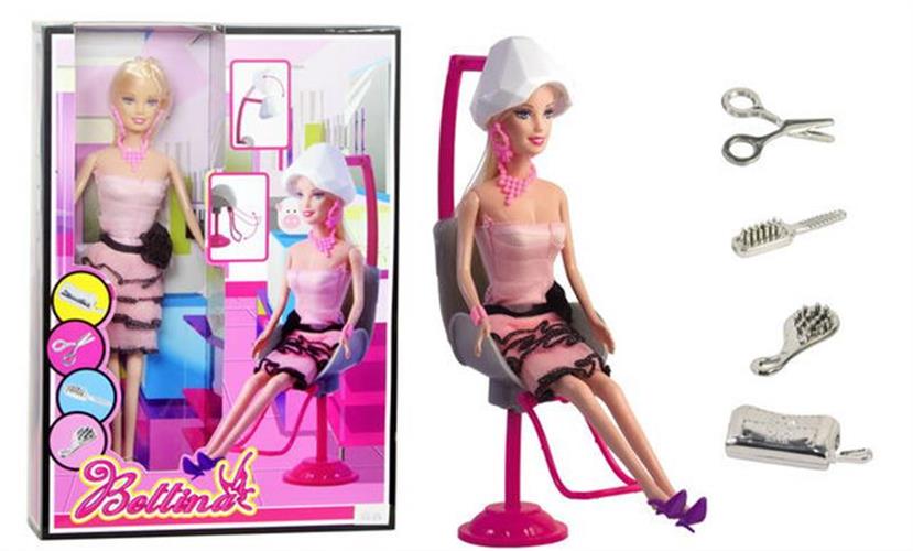 בובה במספרה+ מייבש שיער