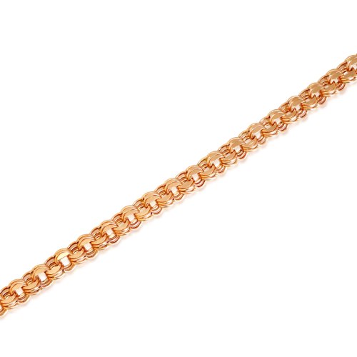 צמיד חוליות זהב אדום עדין 5.7 ממ