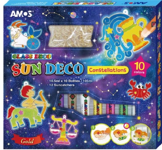 ערכת צבעי חלון + 10 צורות - מזלות