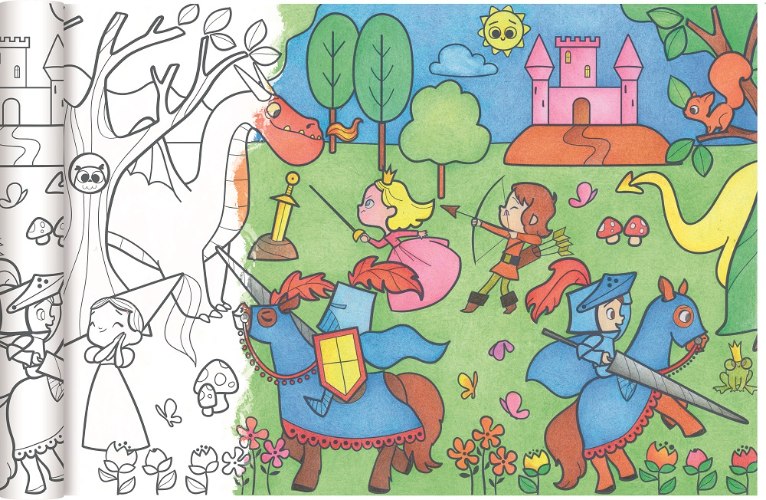 גליל נייר לצביעה - עולם האגדות