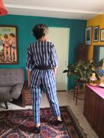 אוברול כותנה משובץ מידה L