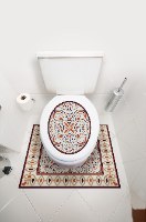 שטיחון ומדבקה לאסלה קינמון דגם 243