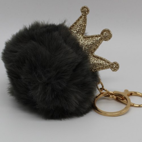 מחזיק מפתחות פונפון כתר