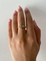 טבעת כוכב מיקה 14k