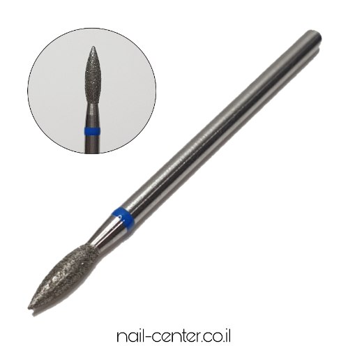 ראש שיוף למניקור - טיפה ארוך צר כחול