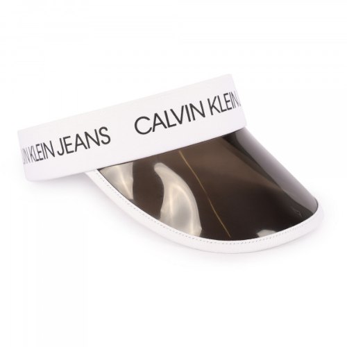 כובע מצחייה גומי לוגו CK שחור לבן