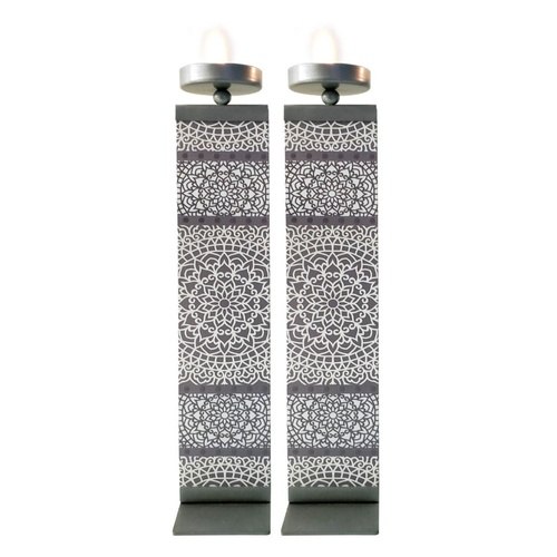 פמוטים לשבת עיצוב מנדלה צבעוני