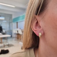 עגילי חישוק קטנים 1.2 סמ חריטת לייזר