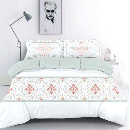 סט  מצעים למיטת קווין 180/200 דגם שיק - 100% כותנה