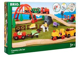 בריו סט רכבת חיות וחיי כפר 33516