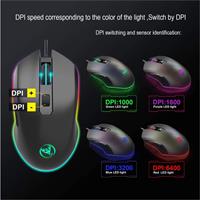 A866 6400DPI Optical RGB Backlit 6 Buttons USB Wired Gaming