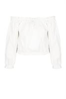 חולצת ריטה שרוול נפוח  GUESS לבן