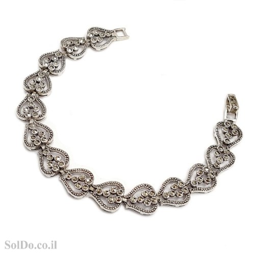 צמיד מכסף לאישה משובץ מרקזטים Z3154 | תכשיטי כסף 925 | צמידי כסף