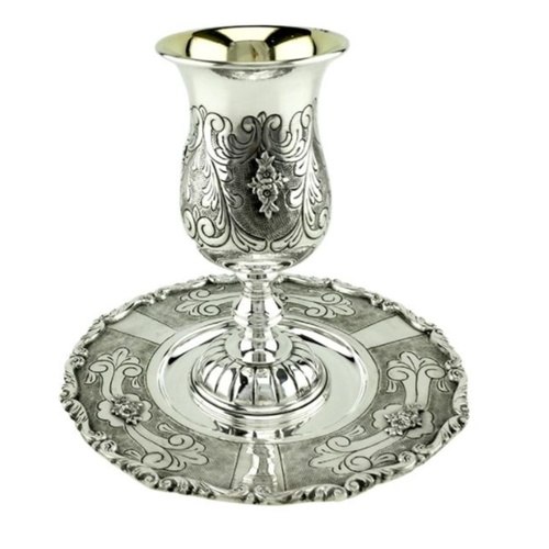 סט גביע קידוש דגם שאול מפואר| מורשת